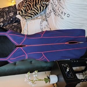 JOSEPH RIBKOFF Sleeveless Navy Bandage Bodycon Dress